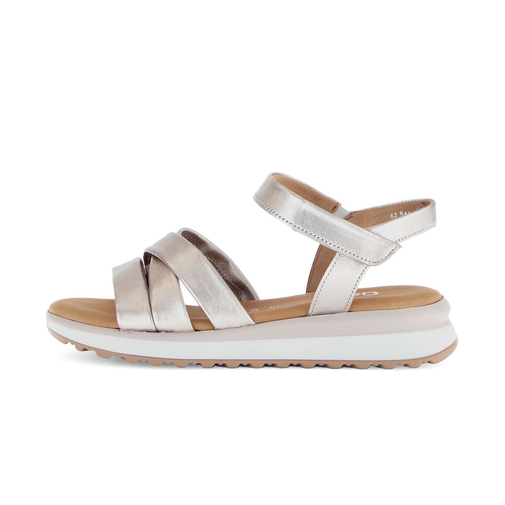Sandal met riempjes goud