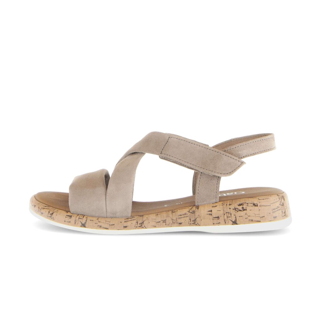 Sandal met riempjes beige