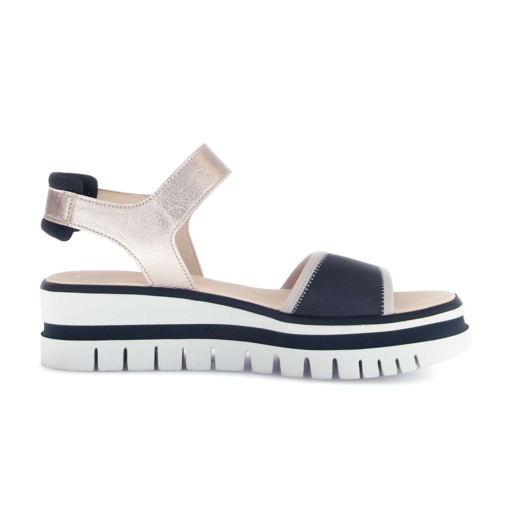 Sandale met plateauzool blauw