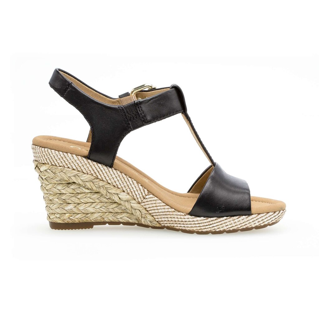 Sandaleno met sleehak zwart