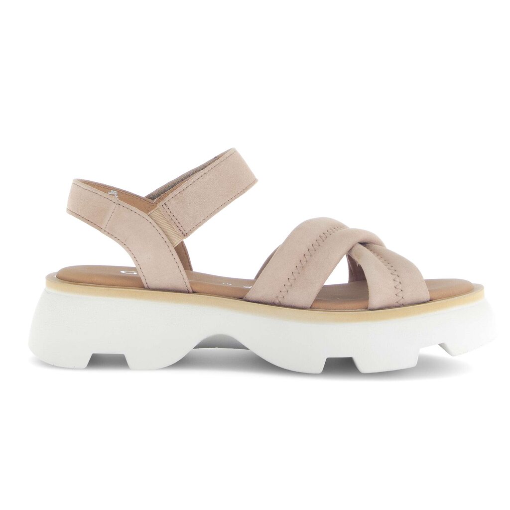 Sandal met riempjes beige