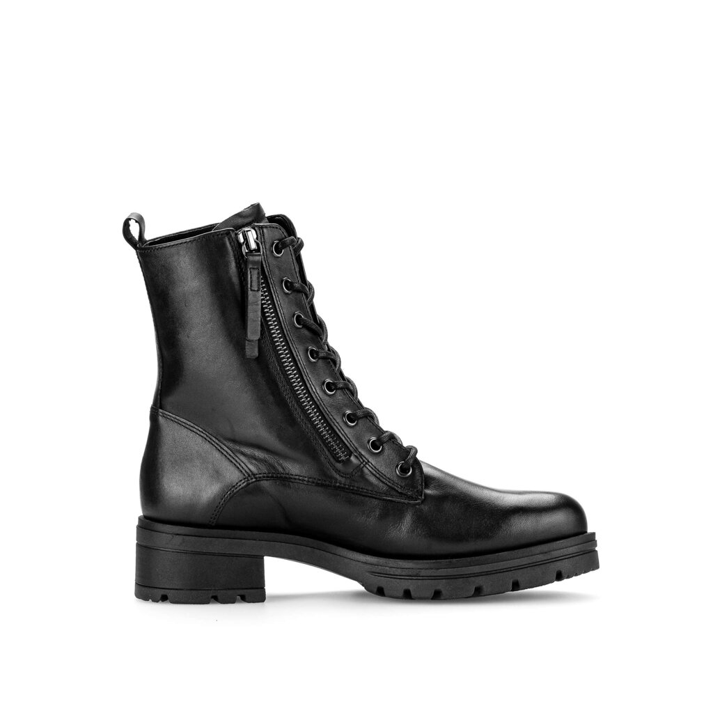 Enkellaarsjes met veter zwart