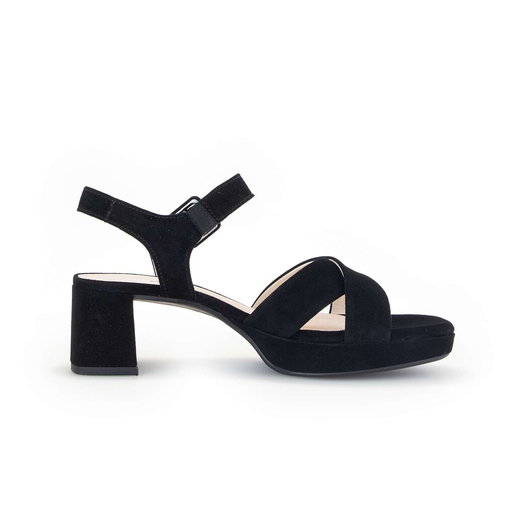 Sandale met plateauzool zwart