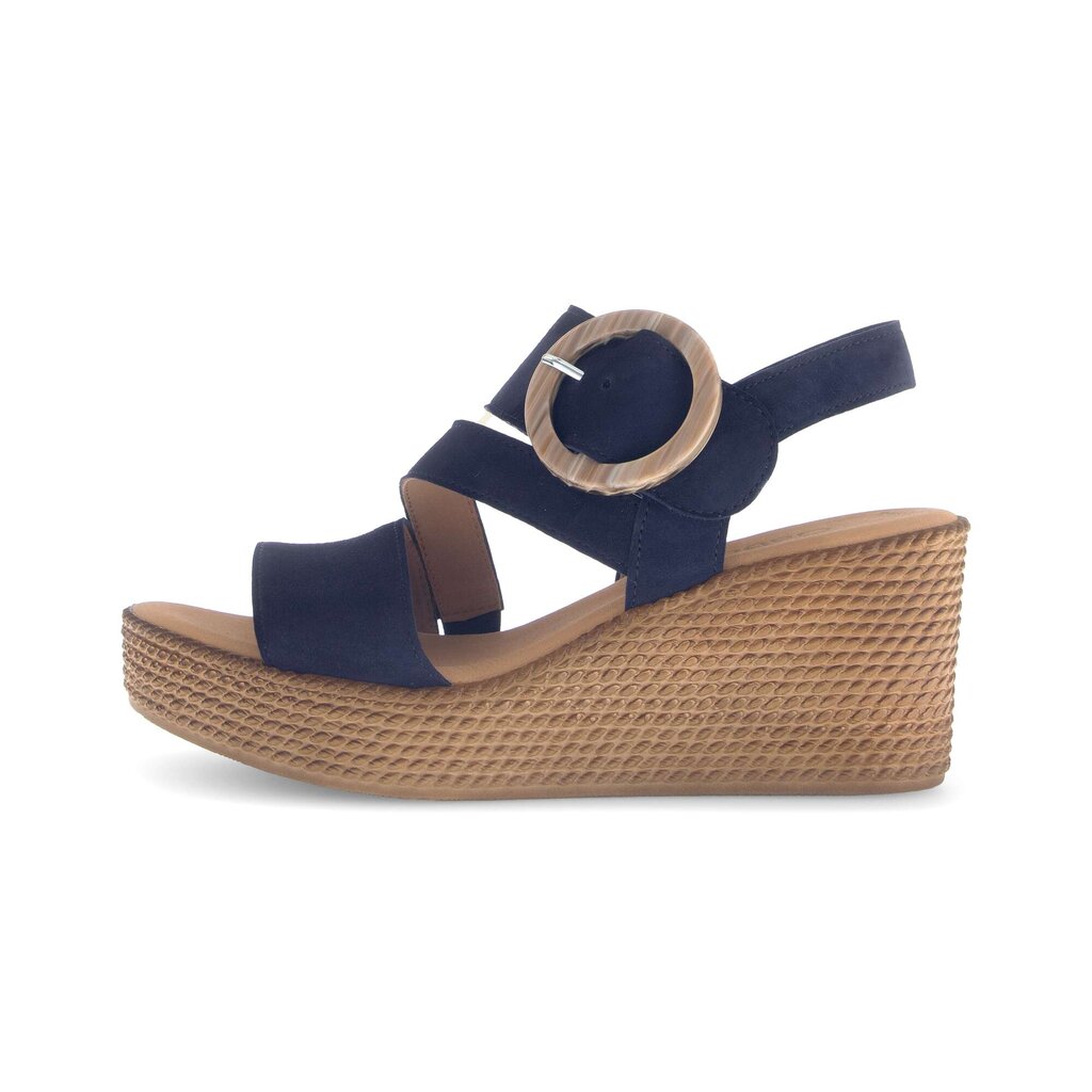 Sandaleno met sleehak blauw