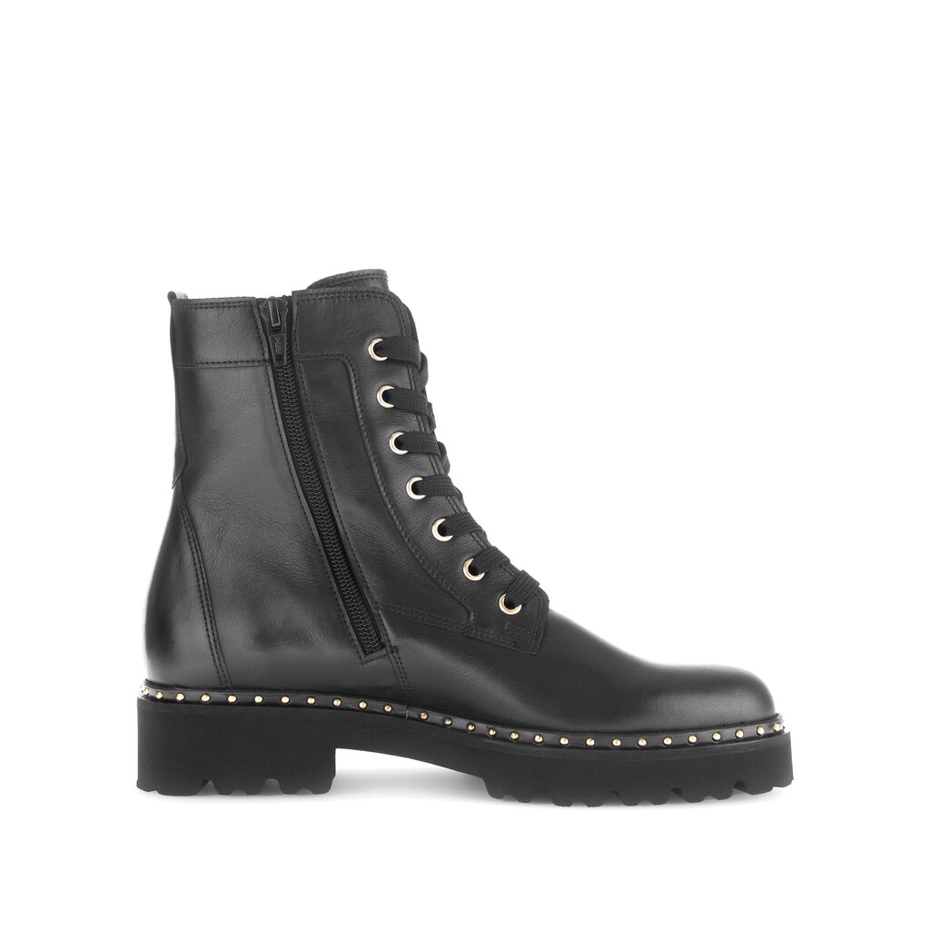 Enkellaarsjes met veter zwart