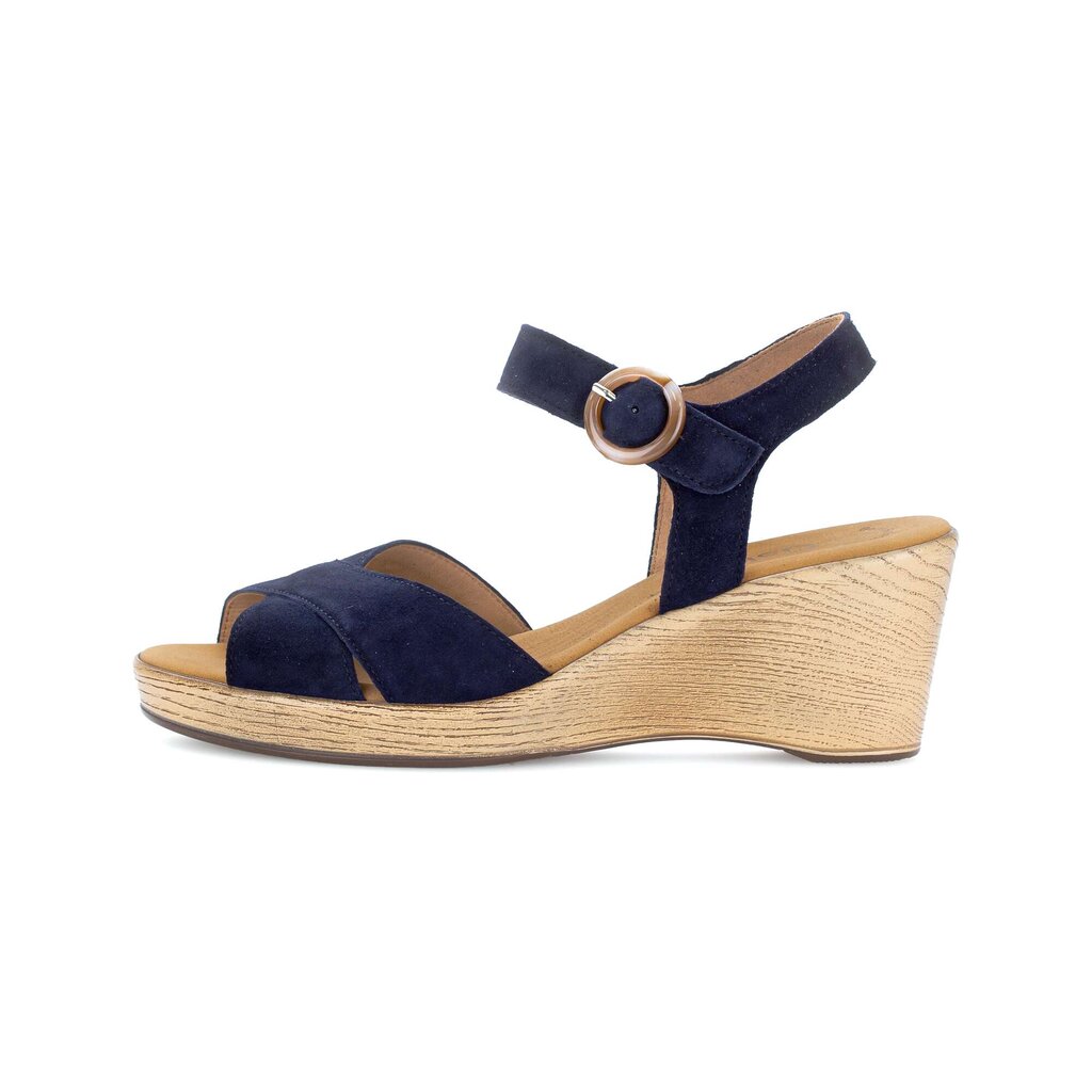 Sandaleno met sleehak blauw