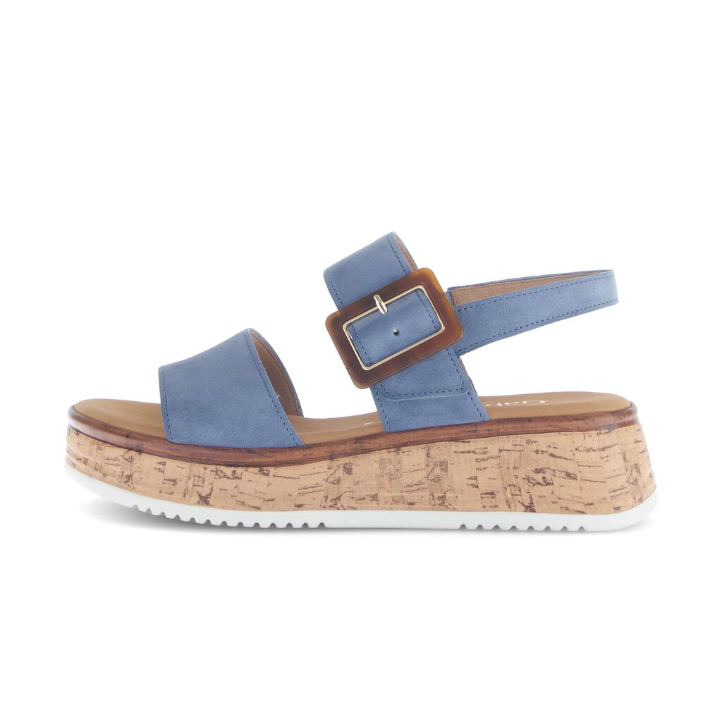 Sandale met plateauzool blauw