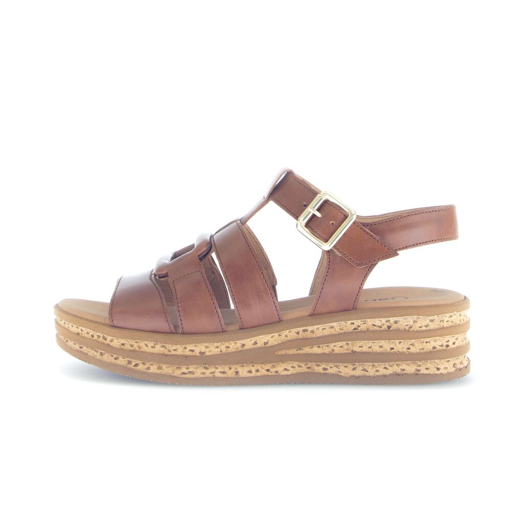 Sandale met plateauzool bruin