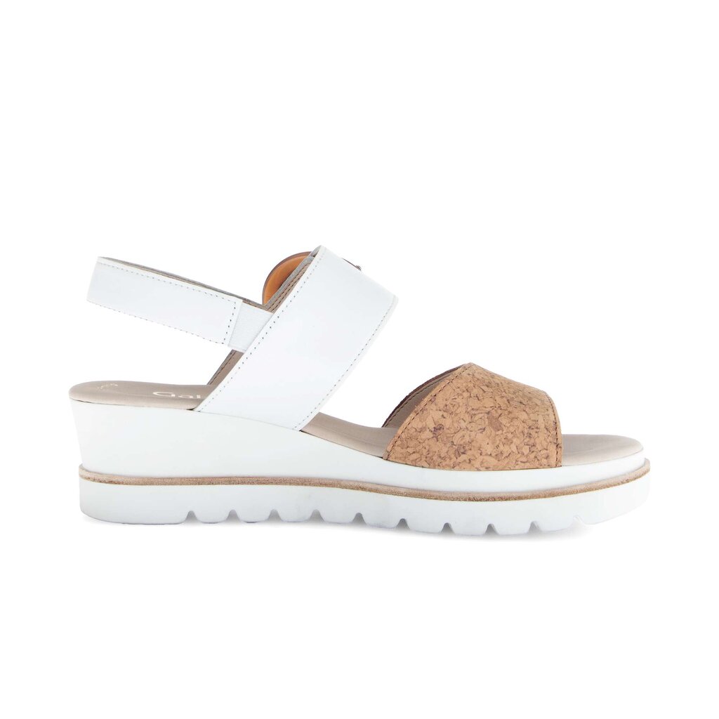 Sandale met plateauzool beige