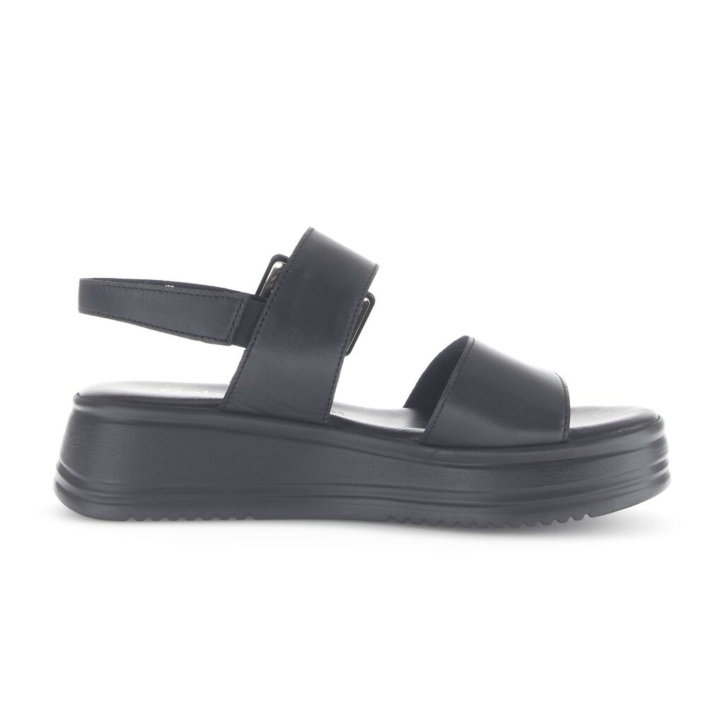 Sandale met plateauzool zwart