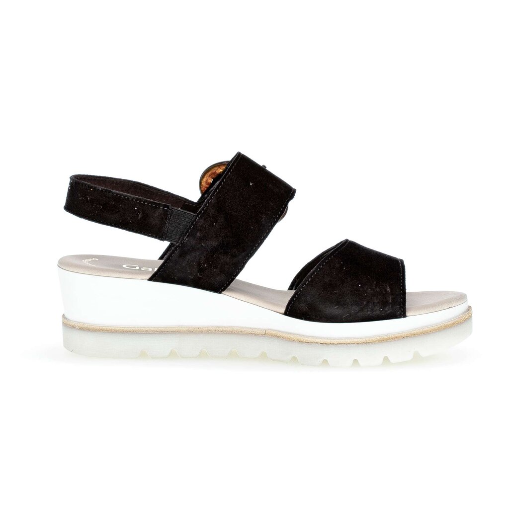 Sandale met plateauzool zwart