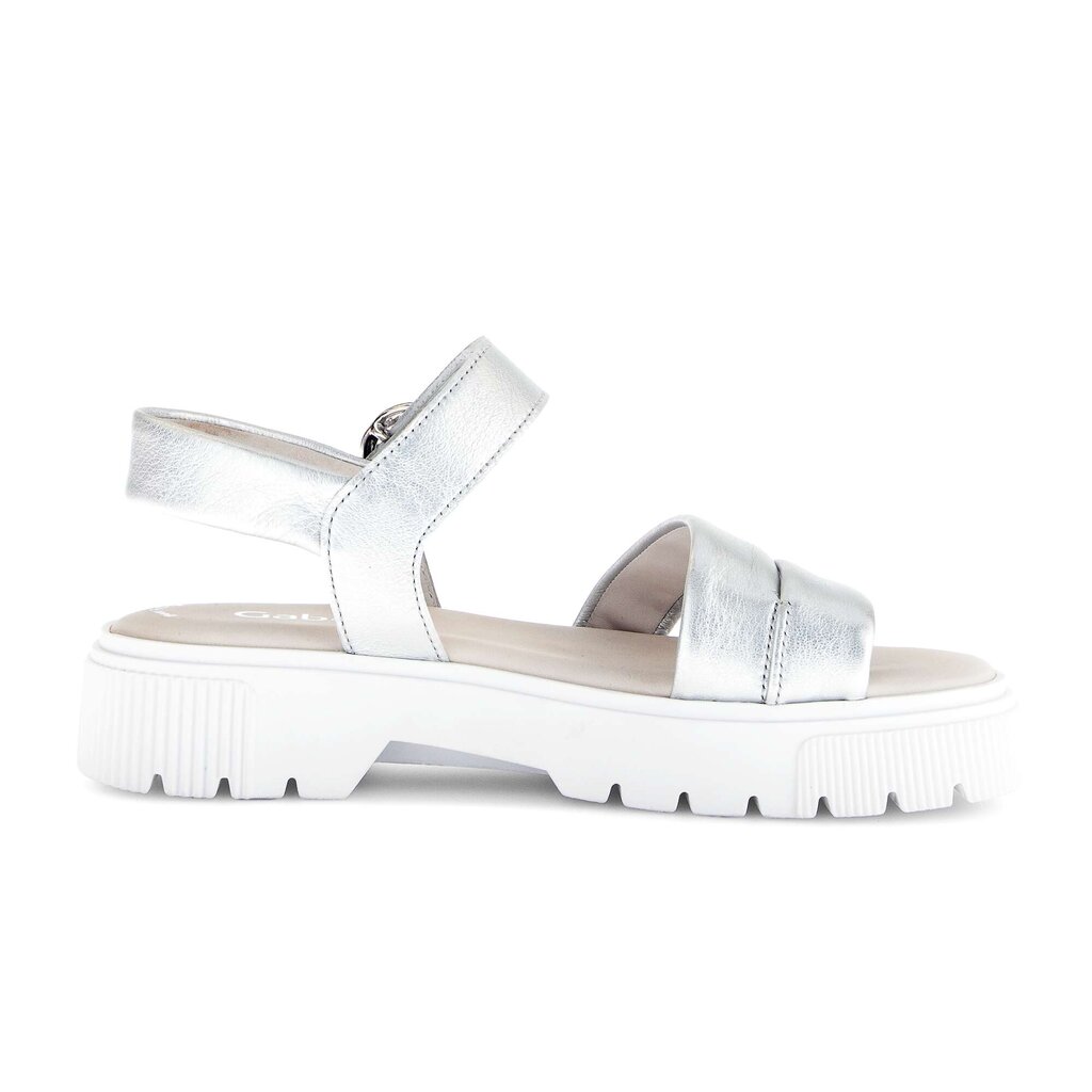 Sandal met riempjes zilver