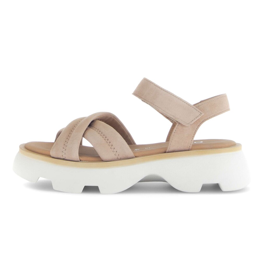 Sandal met riempjes beige