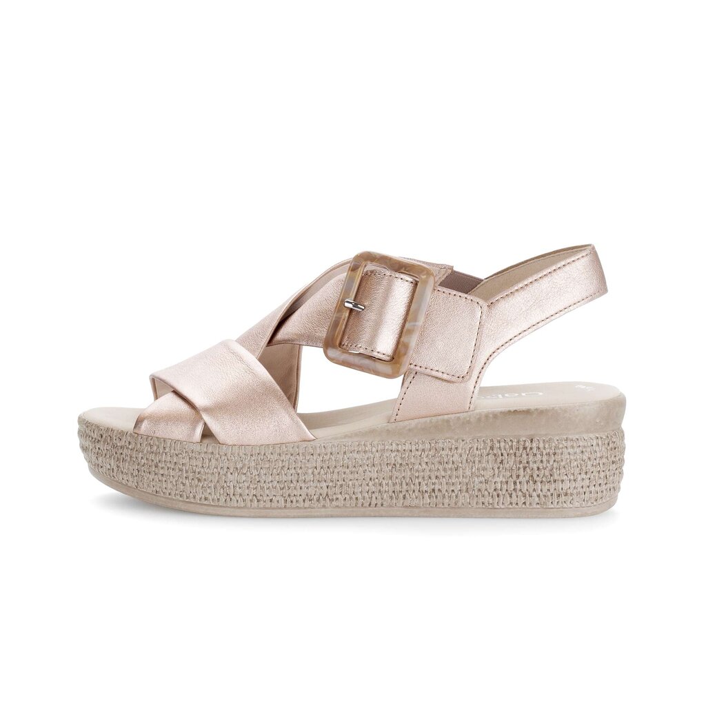 Sandale met plateauzool rose