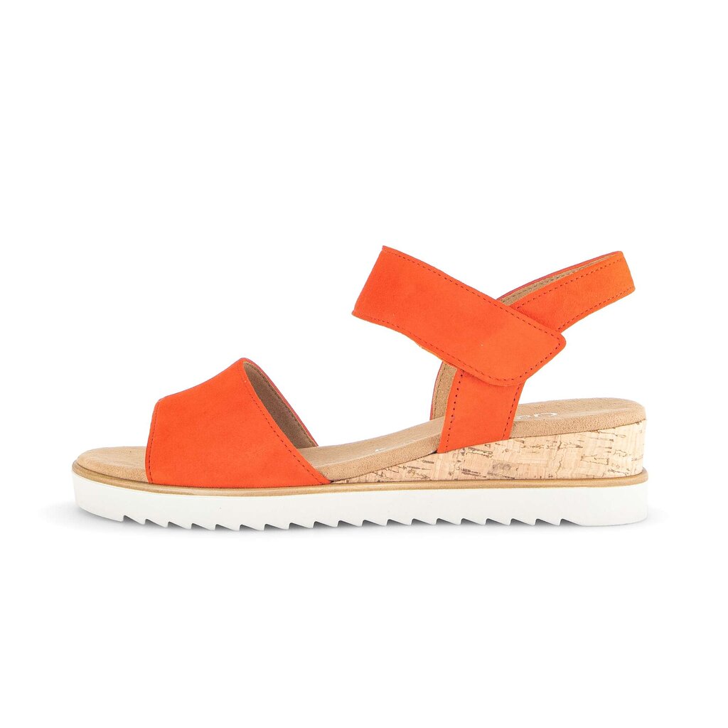 Sandaleno met sleehak oranje
