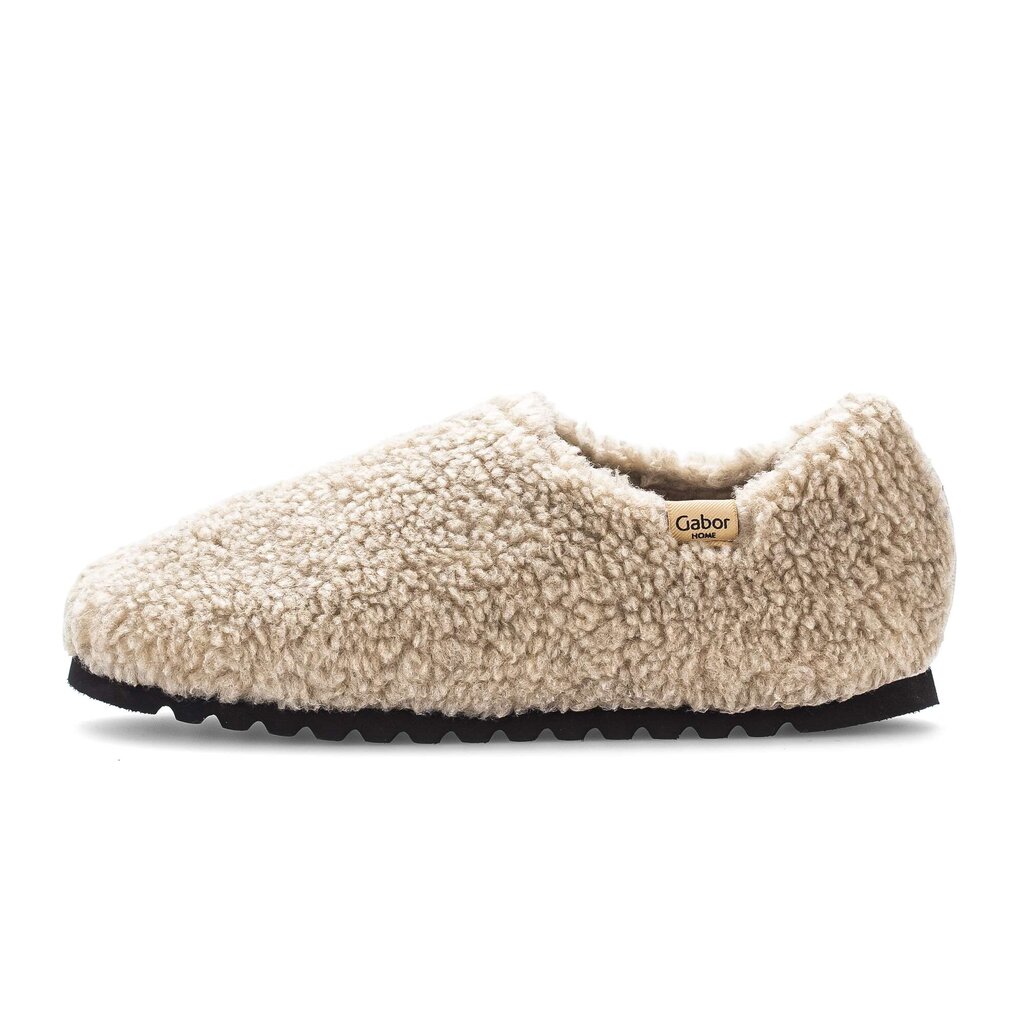 Pluche pantoffel beige