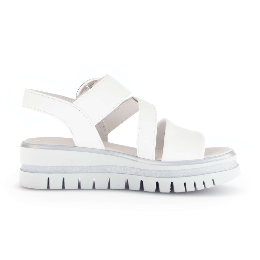 Sandale met plateauzool wit
