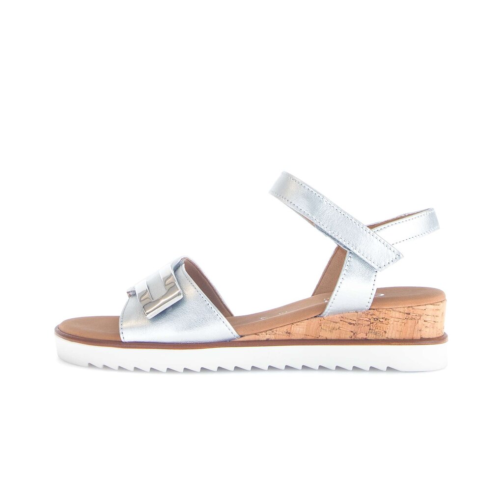 Sandal met riempjes zilver