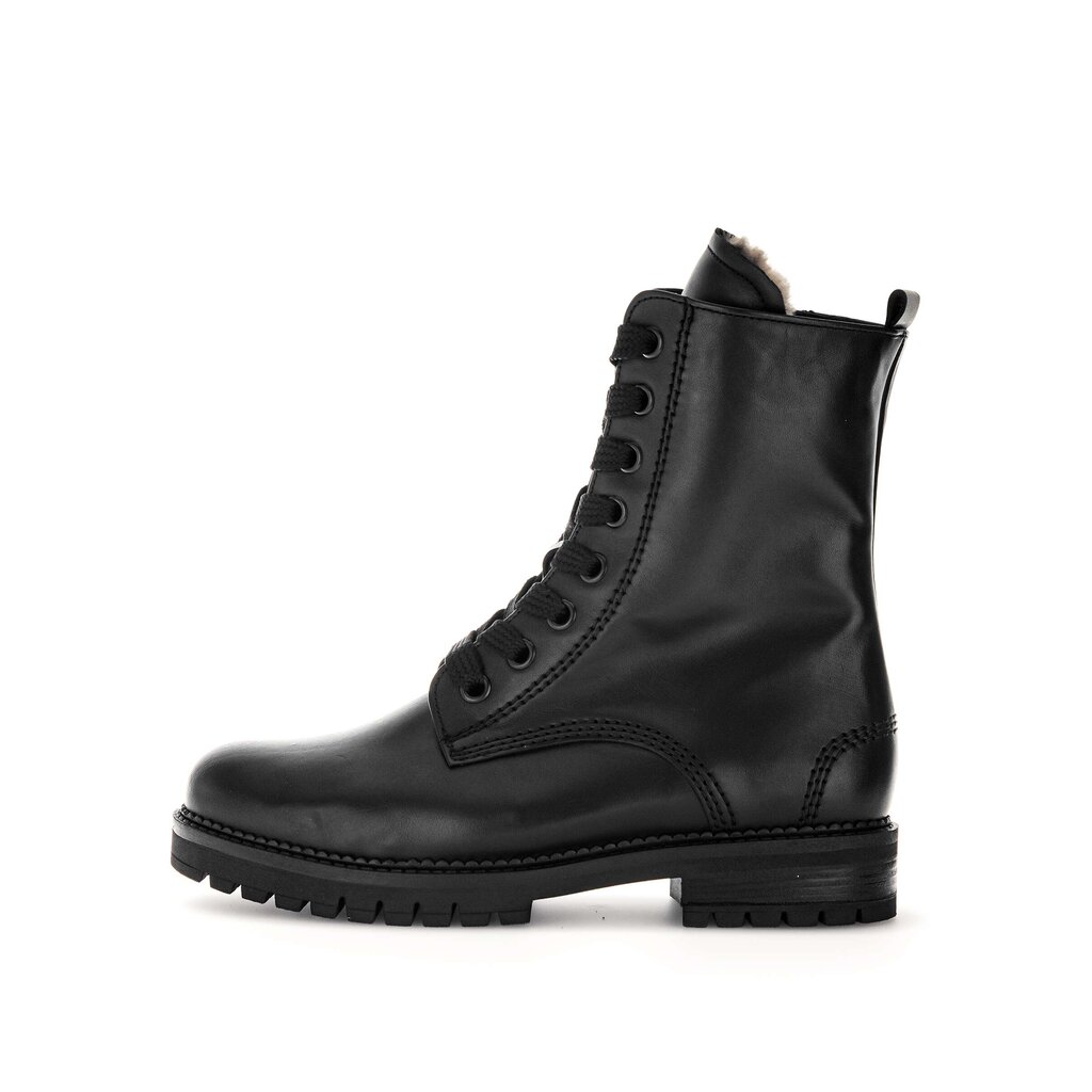 Enkellaarsjes met veter zwart