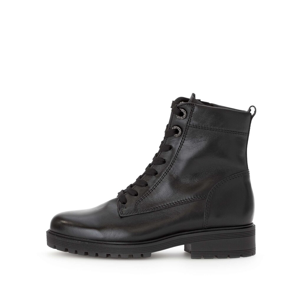 Enkellaarsjes met veter zwart