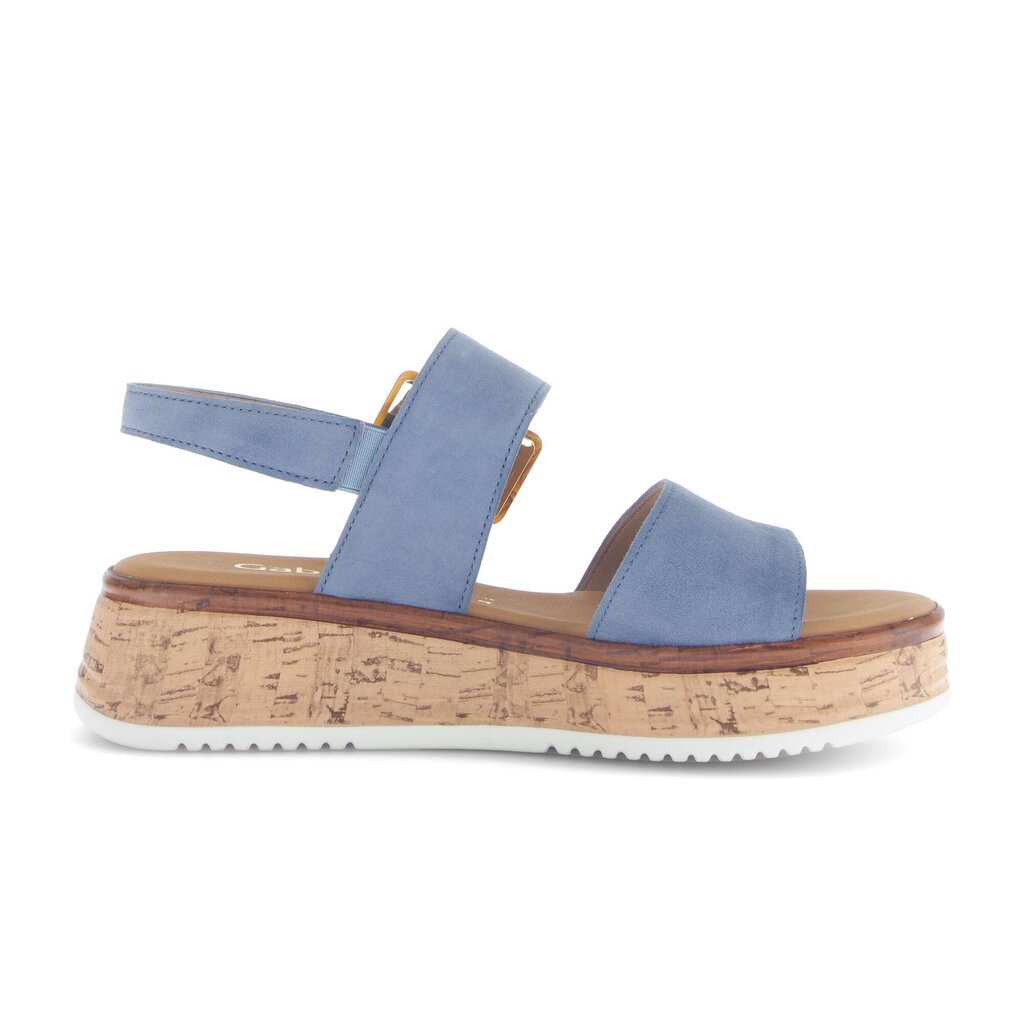 Sandale met plateauzool blauw