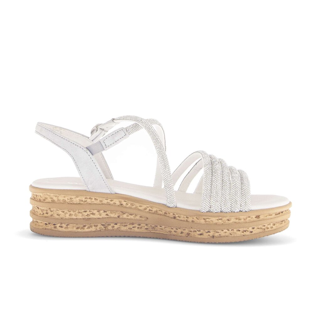 Sandale met plateauzool zilver