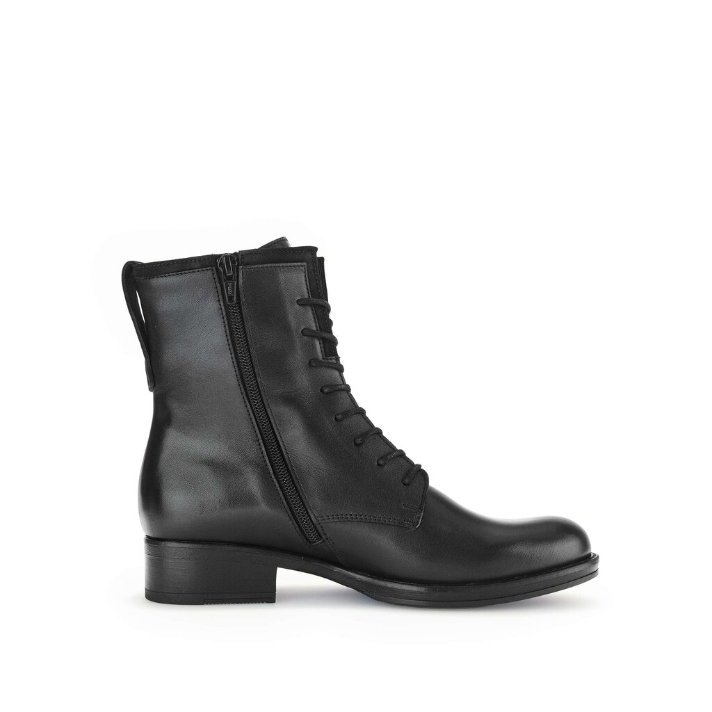 Enkellaarsjes met veter zwart