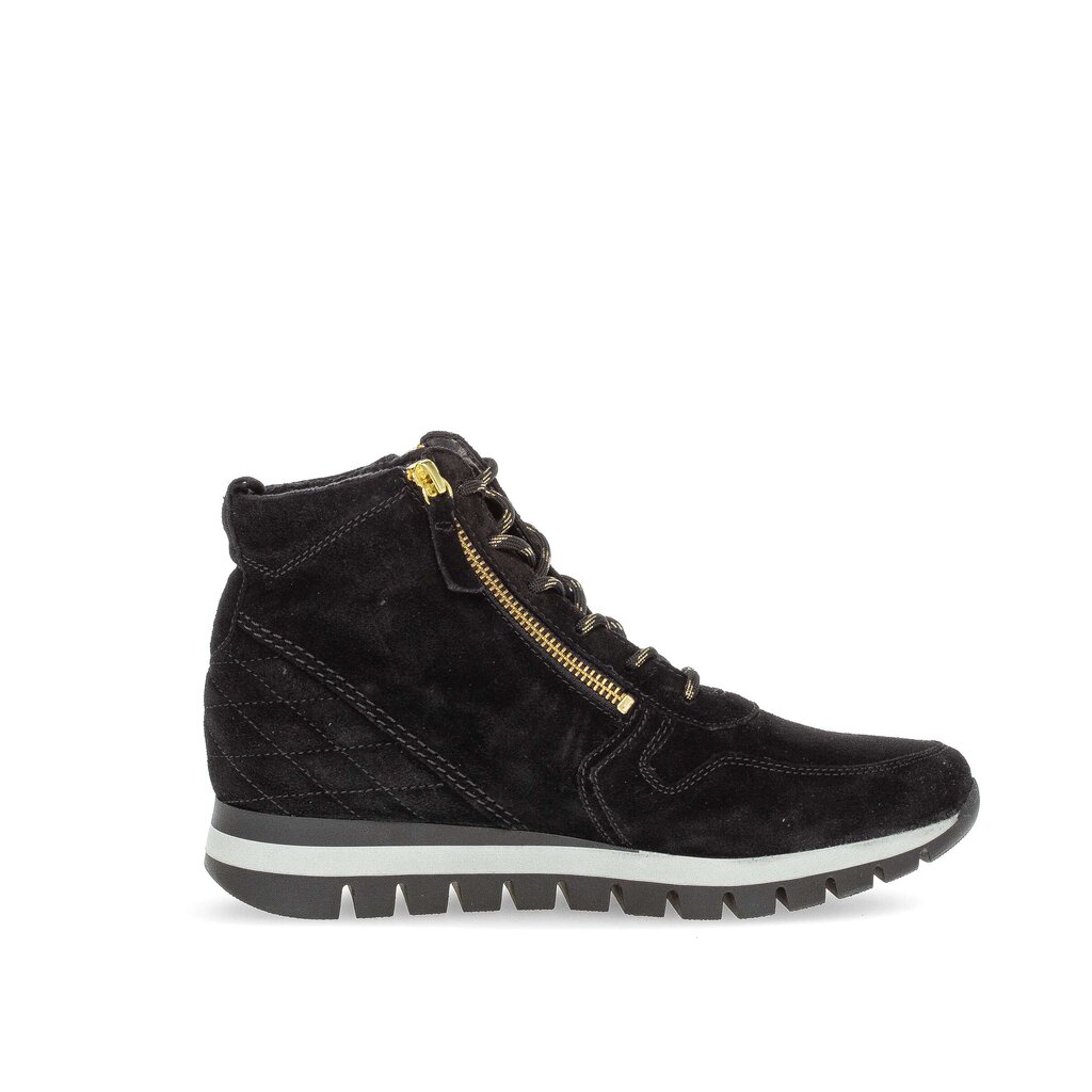 Enkellaarsjes met veter zwart