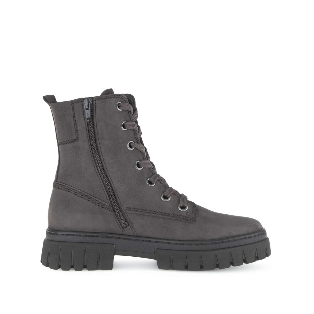 Enkellaarsjes met veter grijs