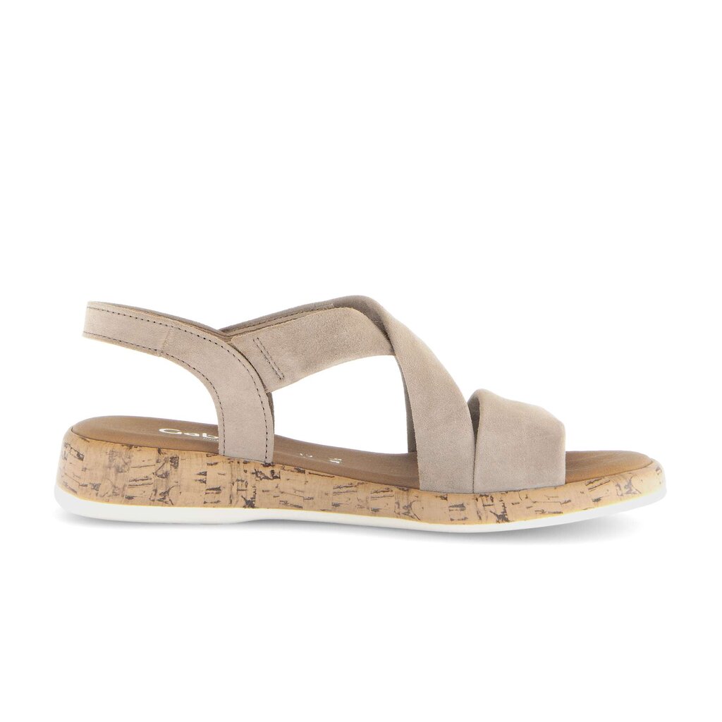 Sandal met riempjes beige