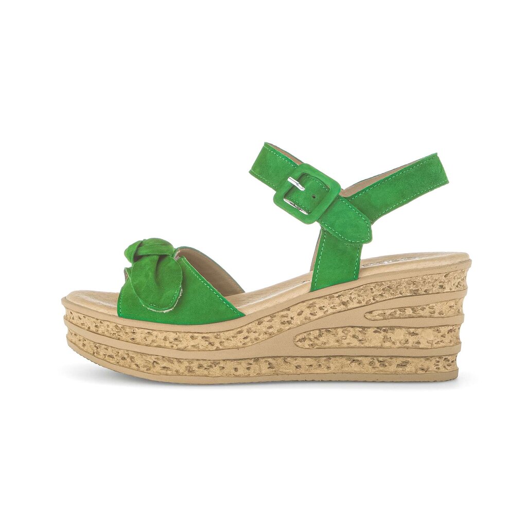 Sandaleno met sleehak groen