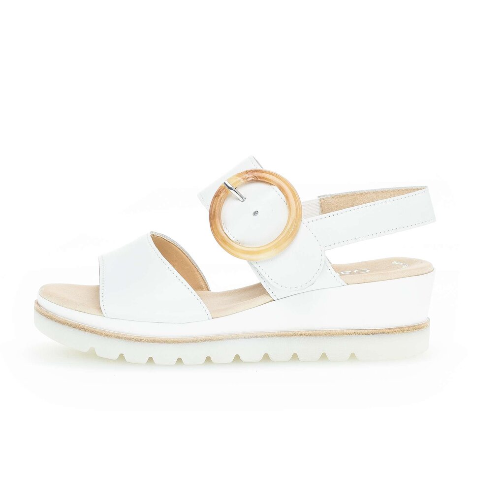 Sandale met plateauzool wit