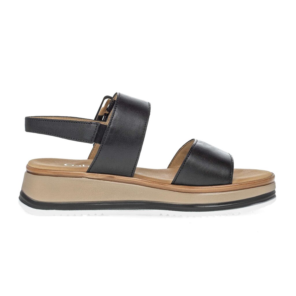 Sandale met plateauzool zwart