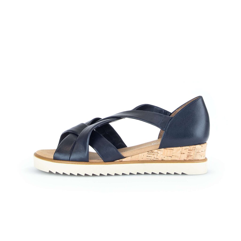 Sandaleno met sleehak blauw