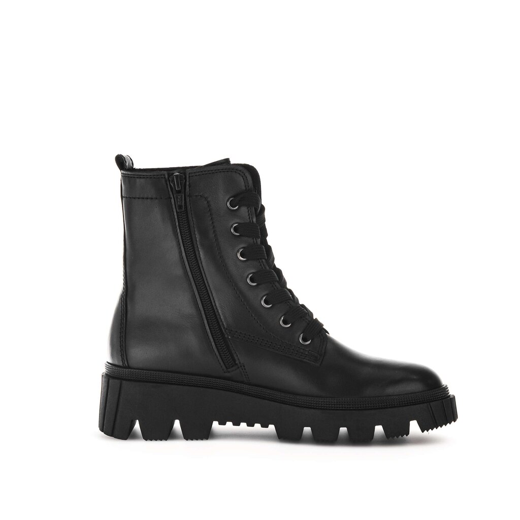 Enkellaarsjes met veter zwart