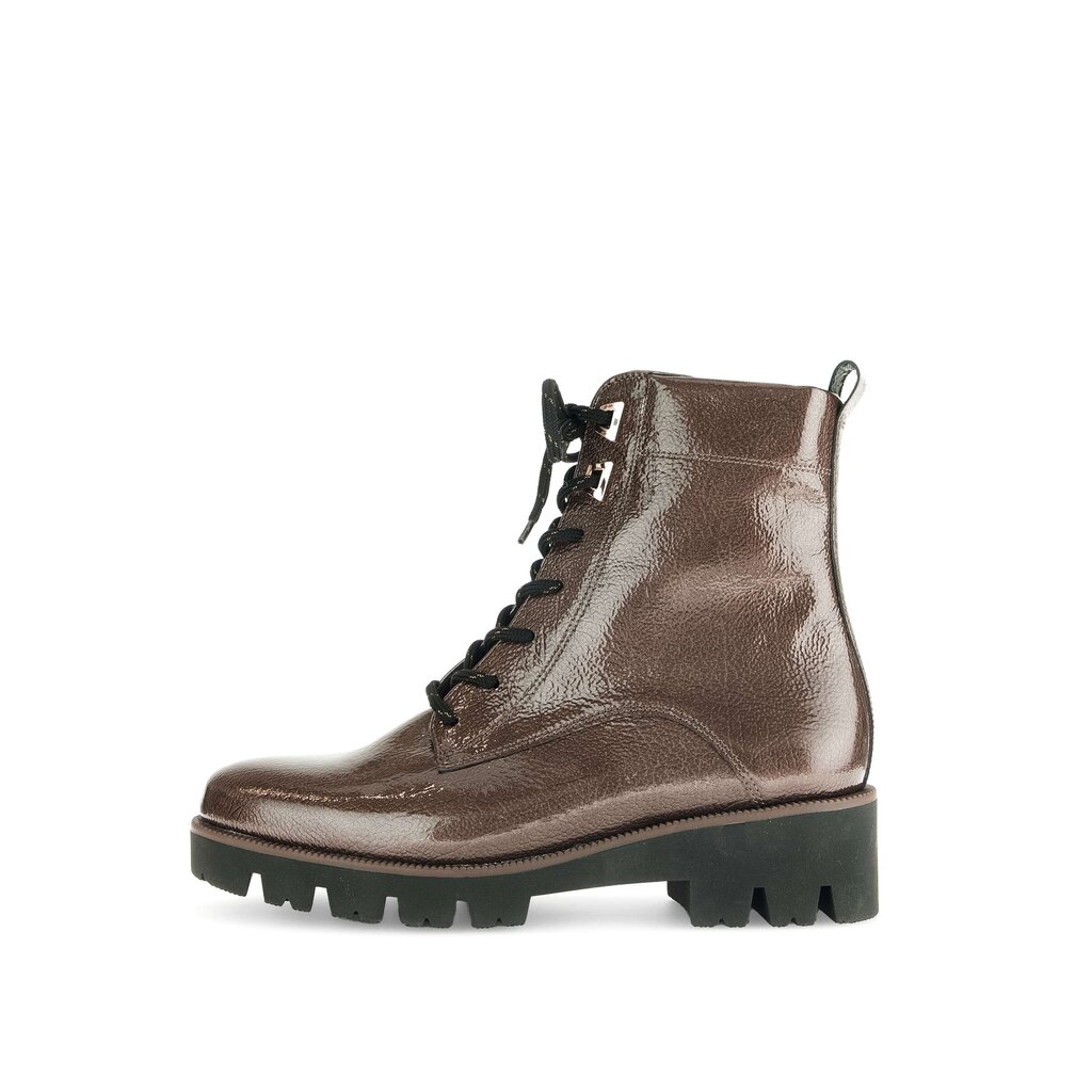 Enkellaarsjes met veter bruin