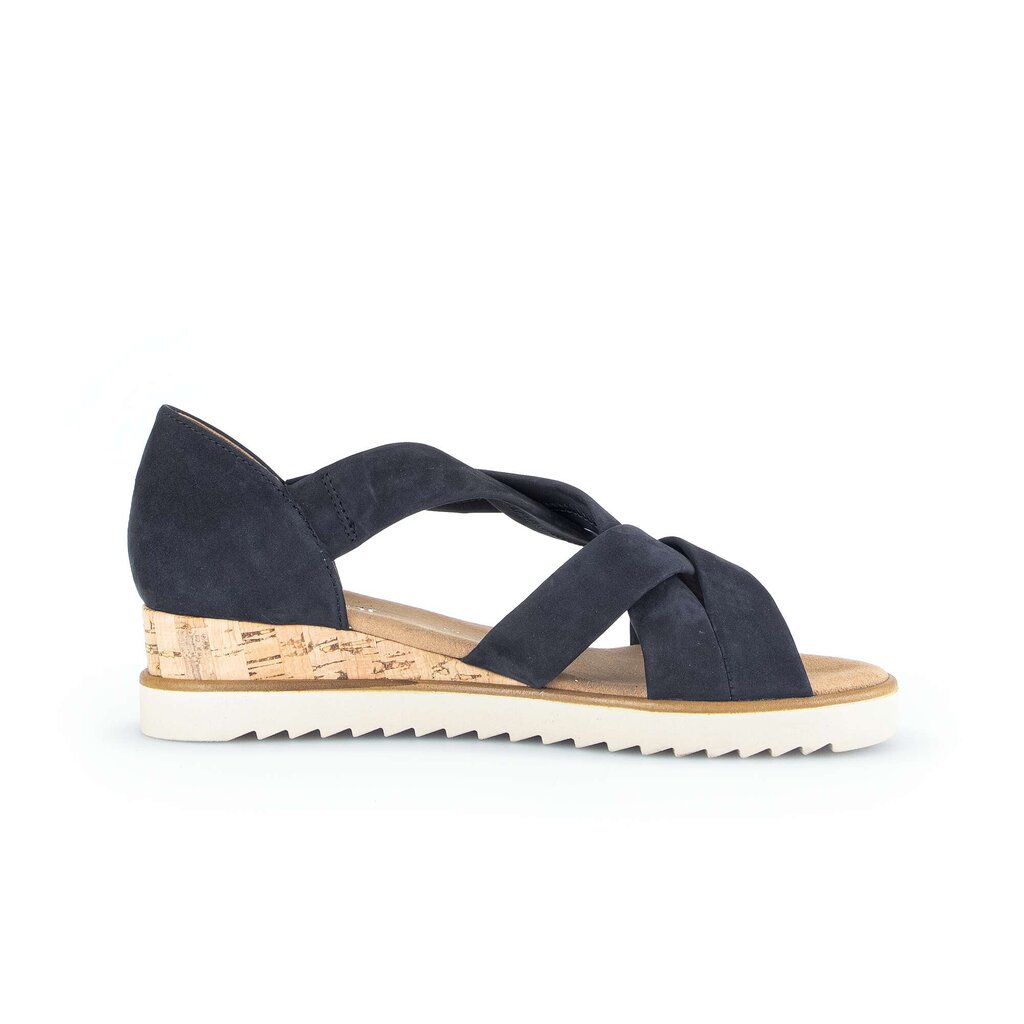 Sandaleno met sleehak blauw