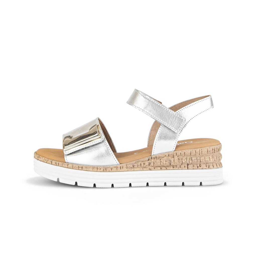 Sandal met riempjes zilver