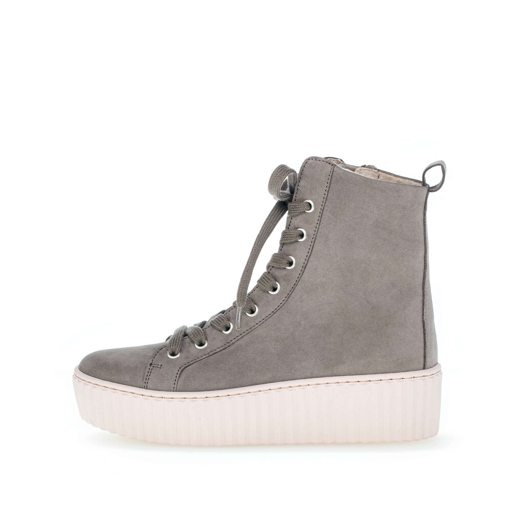 Enkellaarsjes met veter grijs