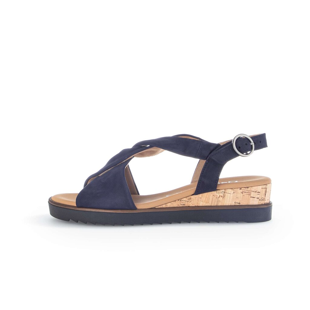 Sandaleno met sleehak blauw
