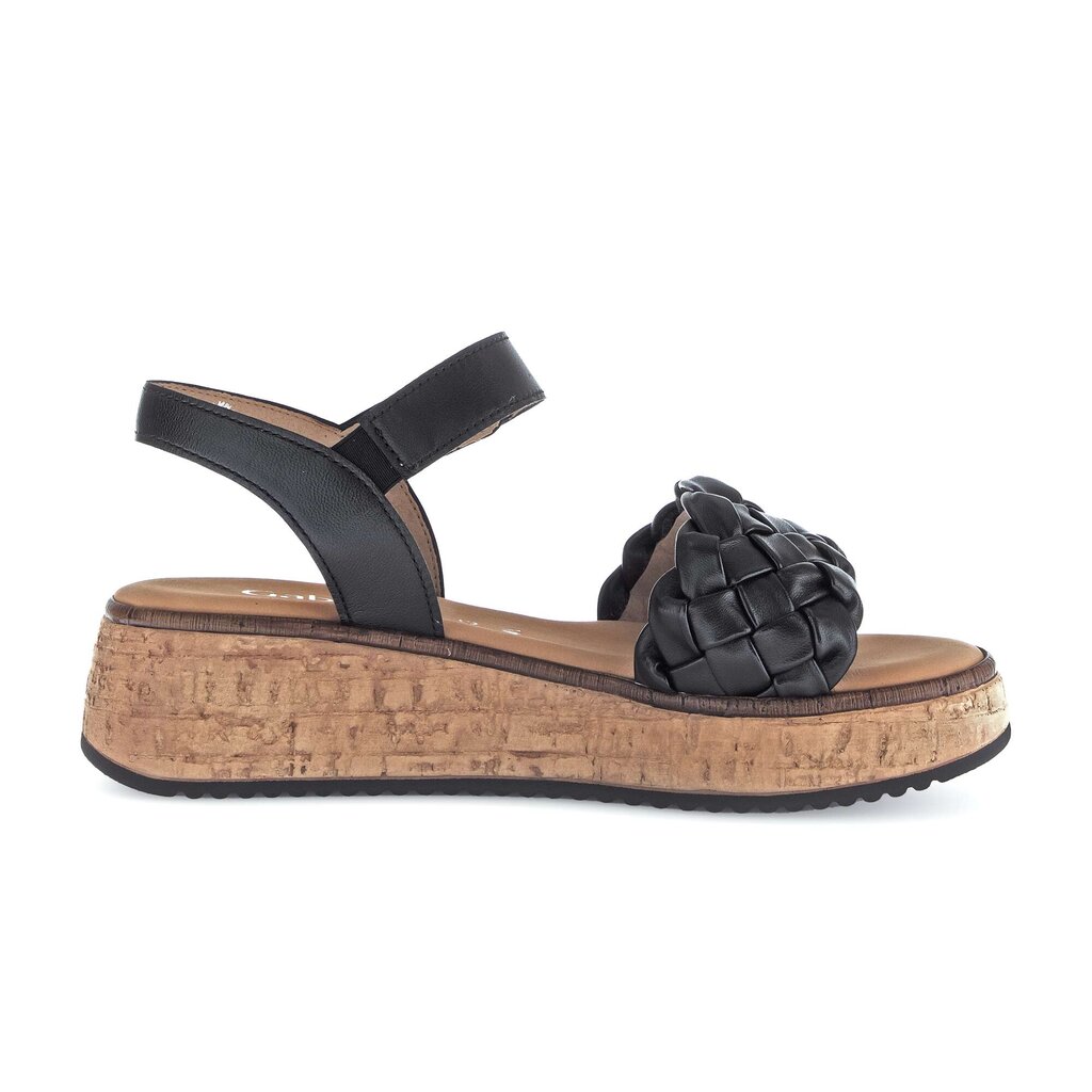 Sandale met plateauzool zwart