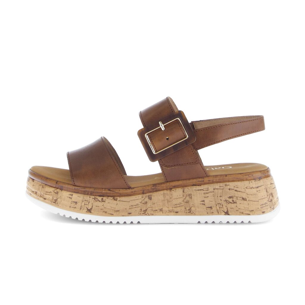 Sandale met plateauzool bruin