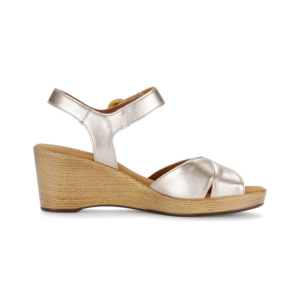 Sandal met riempjes goud