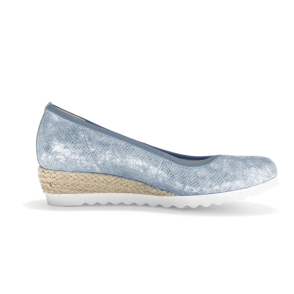 Pump met sleehak blauw