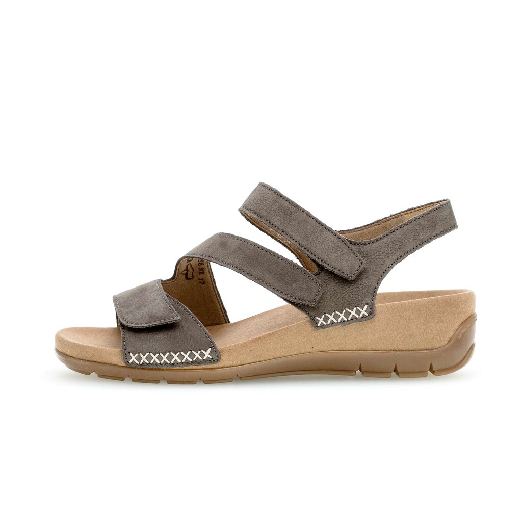 Sandaleno met sleehak grijs