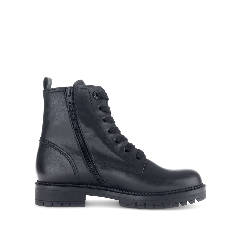 Enkellaarsjes met veter zwart