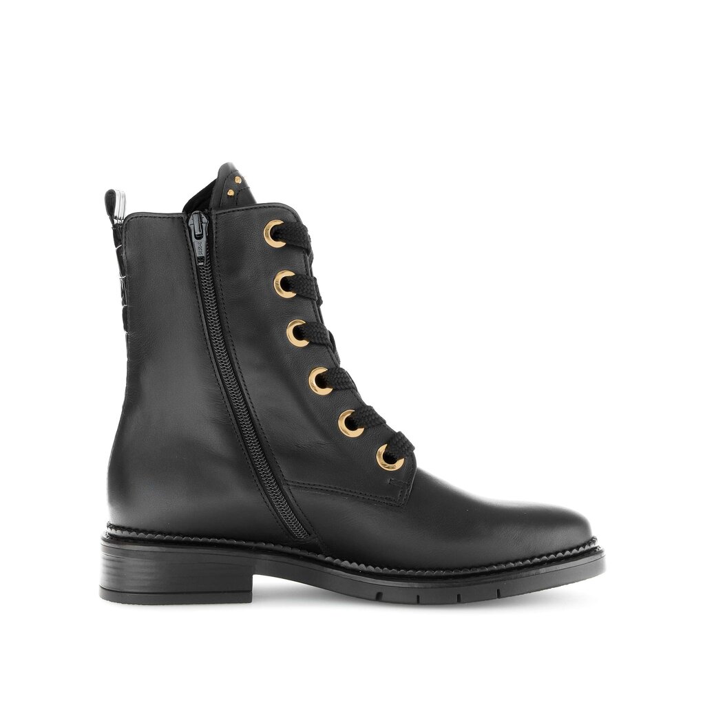 Enkellaarsjes met veter zwart