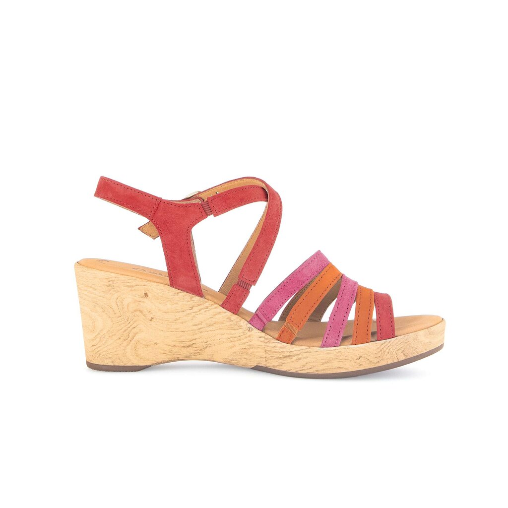 Sandal met riempjes rood