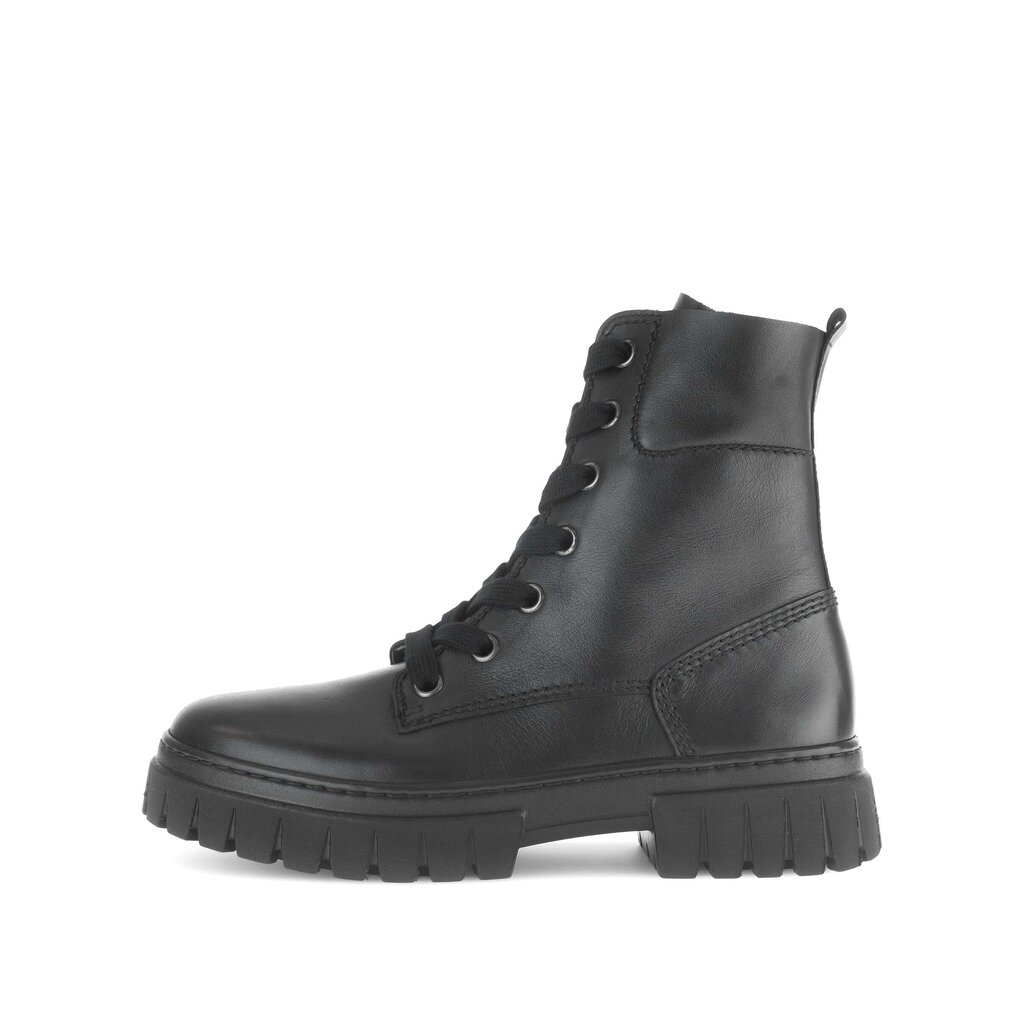 Enkellaarsjes met veter zwart