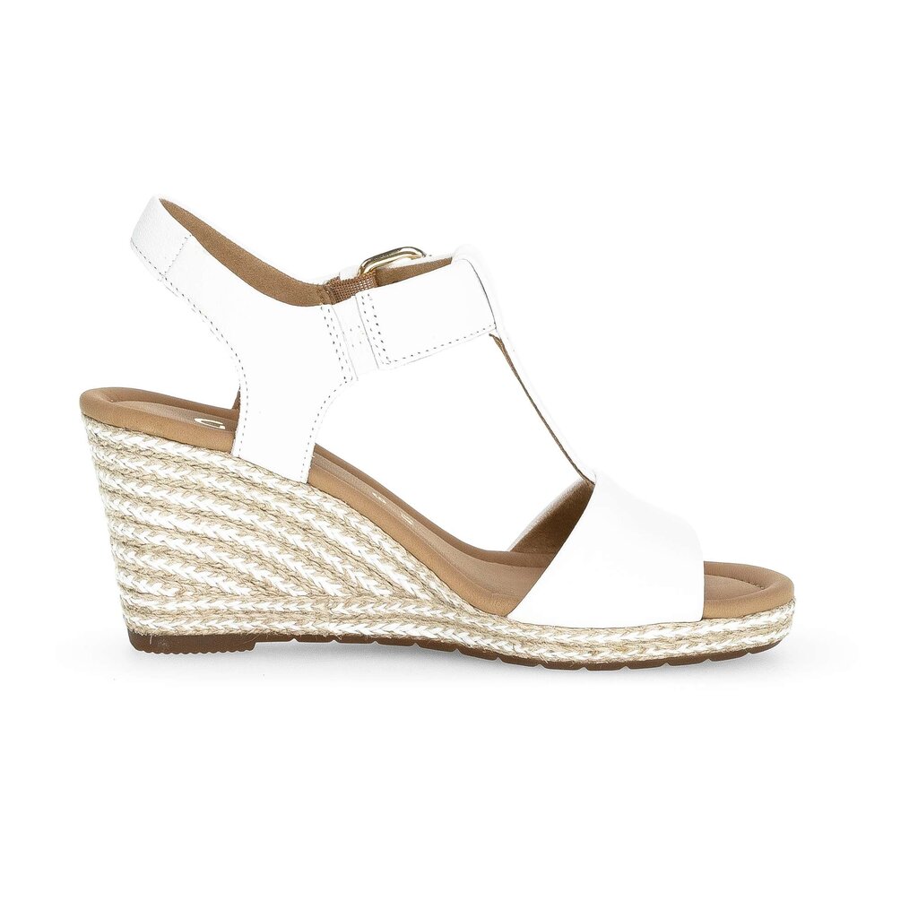 Sandaleno met sleehak wit